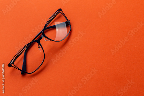 Glasses for vision in blue frames