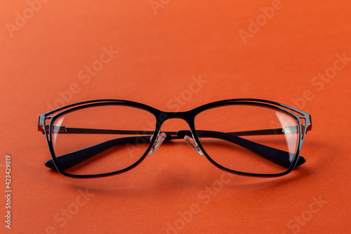 Glasses for vision in black frames