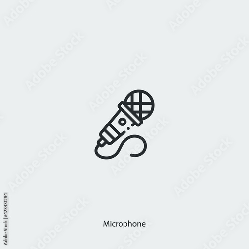 microphone icon vector sign symbol