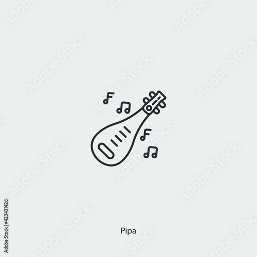 Pipa icon vector sign symbol