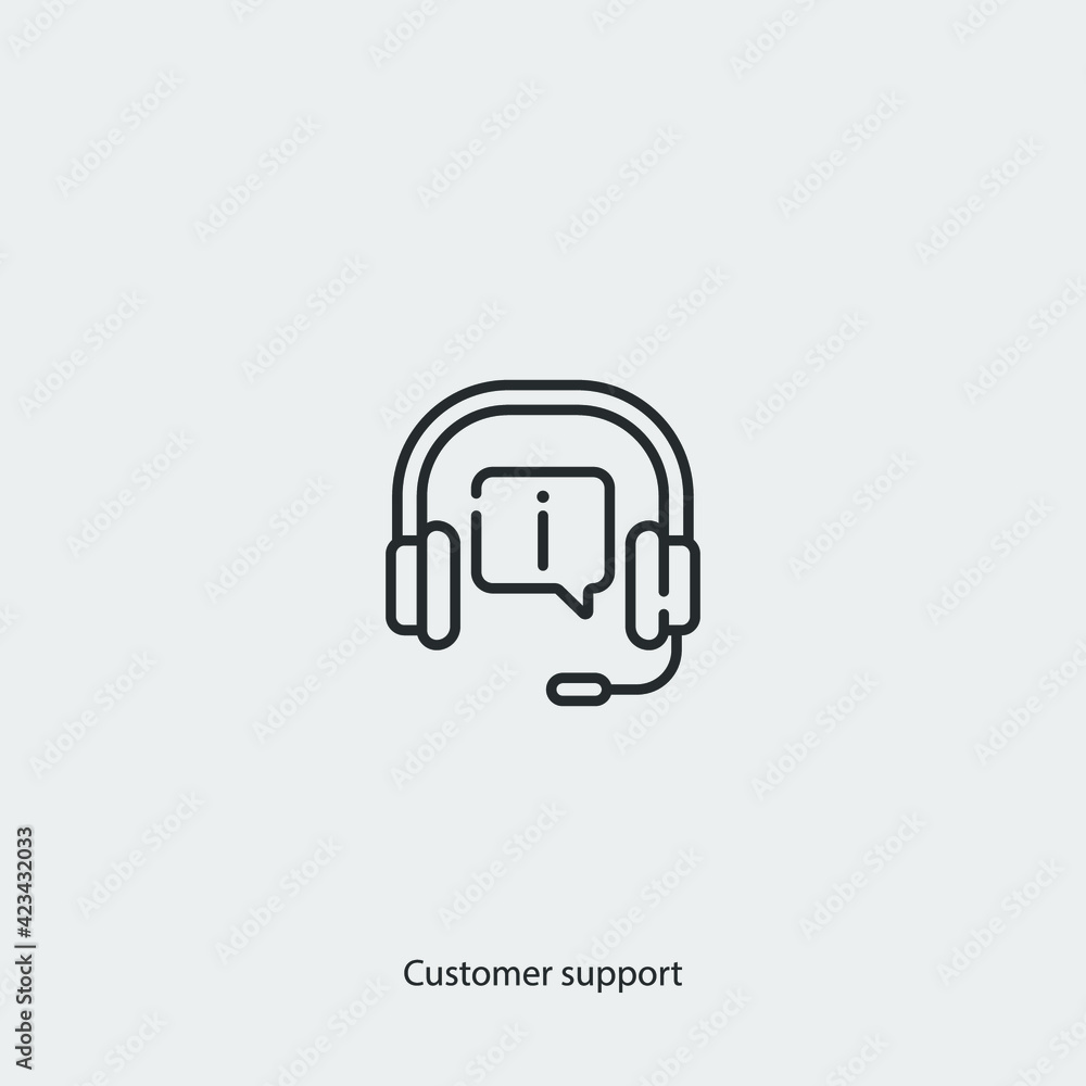 customer support icon vector sign symbol customer support icon vector sign symbol