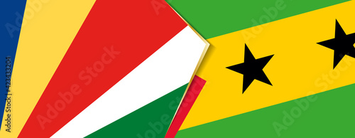 Seychelles and Sao Tome and Principe flags  two vector flags.