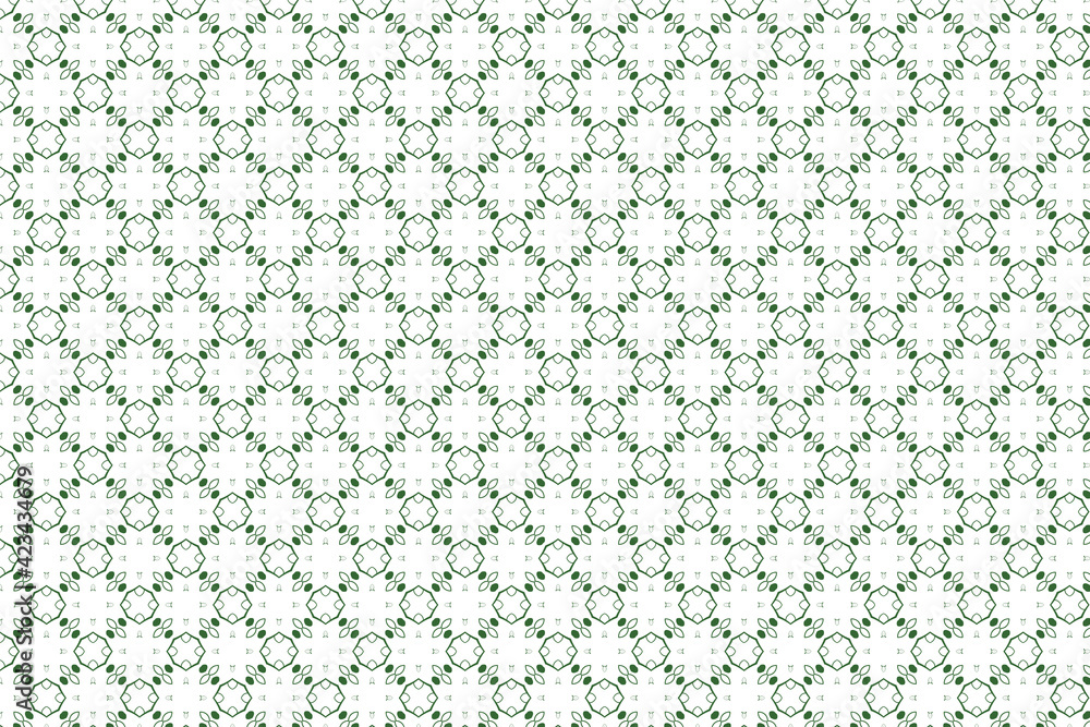 green seamless pattern with flowers, bee honeycomb, hexagon shape texture. green seamless pattern with flowers, bee honeycomb, hexagon shape texture.