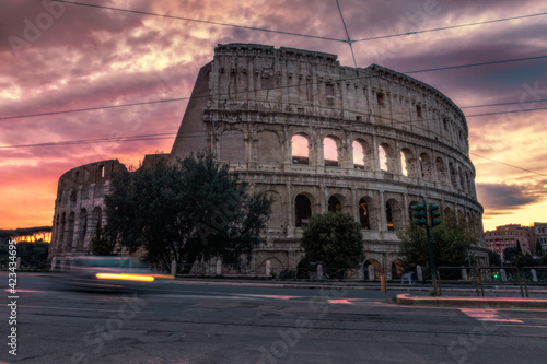 colosseum at sunset