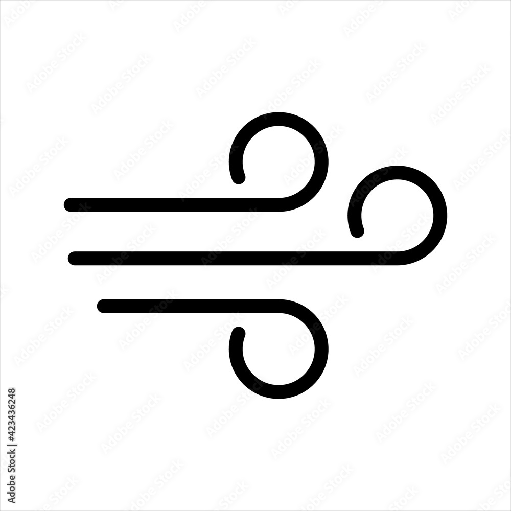Wind Icon Design Vector, Blowing wind, windy flat icon for apps and websites, Windy weather symbol Wind Icon Design Vector, Blowing wind, windy flat icon for apps and websites, Windy weather symbol