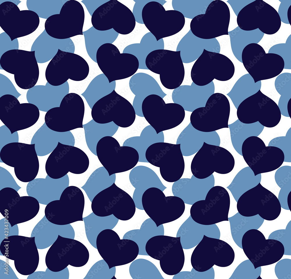 Seamless heart pattern, minimal print. Seamless heart pattern, minimal print.