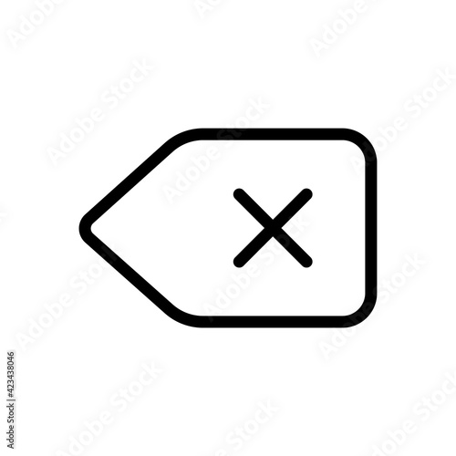 Cancel Vector Icon. x or deny line art vector icon for apps and websites. cancel icon,vector illustration. Flat design style. vector cancel icon illustration isolated on White background