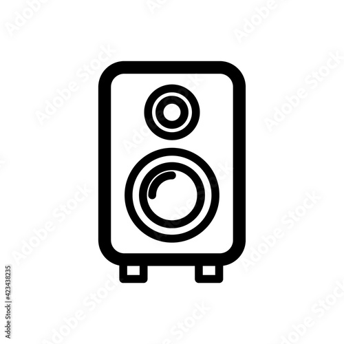 Stereo Speaker Icon template black color. Stereo Speaker Icon symbol Flat vector illustration for graphic and web design