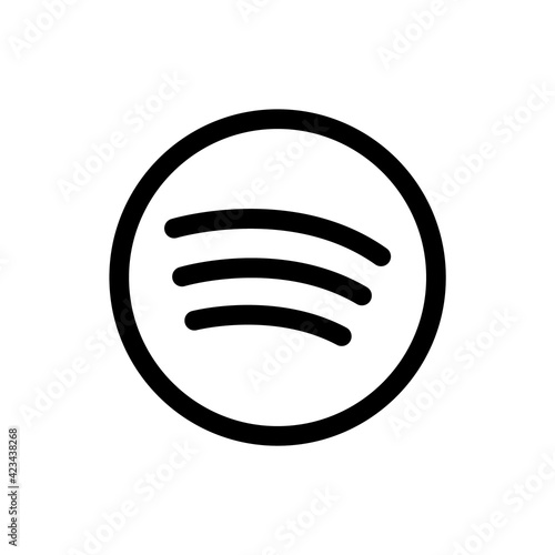 spotify icon vector from social media logos concept. Thin line illustration