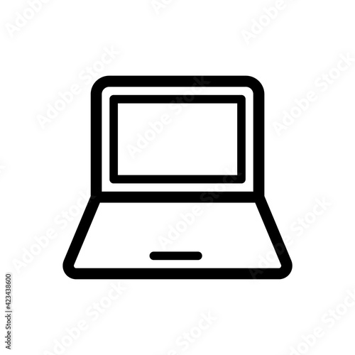 Laptop computer or notebook computer flat icon for apps and websites. open laptop icon in trendy design style. open laptop icon isolated on white background. open laptop vector icon simple and modern