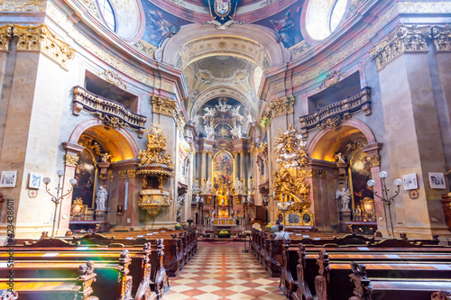 Interior of St. Peter church  Peterskirche  in Vienna  Austria