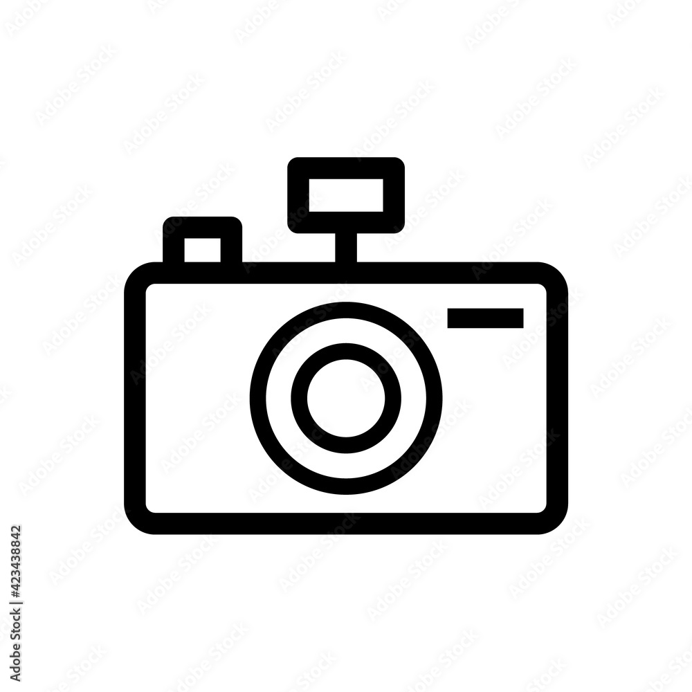 Camera Icon in trendy flat style isolated on grey background. Camera symbol for your web site design, logo, app, UI. Vector illustration Camera Icon in trendy flat style isolated on grey background. Camera symbol for your web site design, logo, app, UI. Vector illustration