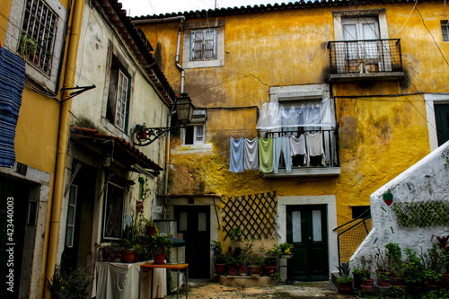 Old houses of Patio do Carrasco in Lisbon