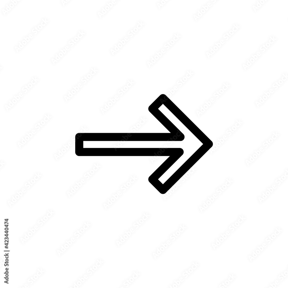 Arrow icon vector. Next icon symbol Arrow icon vector. Next icon symbol