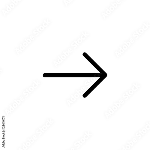 Arrow icon vector. Next icon symbol