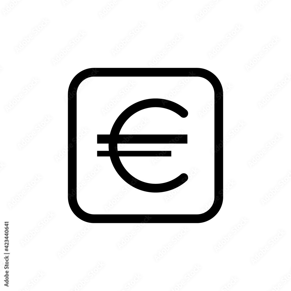 European euro currency or euro symbol flat icon. Euro Icon in trendy flat style isolated on grey background. Euro symbol for your web site design, logo, app, UI. Vector illustration European euro currency or euro symbol flat icon. Euro Icon in trendy flat style isolated on grey background. Euro symbol for your web site design, logo, app, UI. Vector illustration