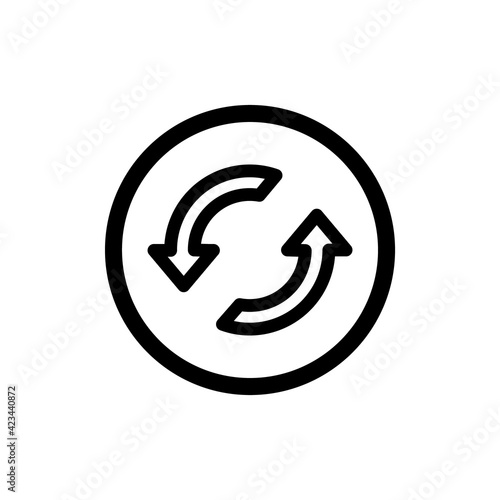 refresh icon vector from miscellaneous collection. Thin line refresh outline icon vector illustration. Outline, thin line refresh