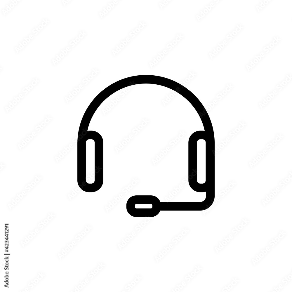 customer service icon vector from business collection. Thin line customer service outline icon vector illustration. Linear symbol