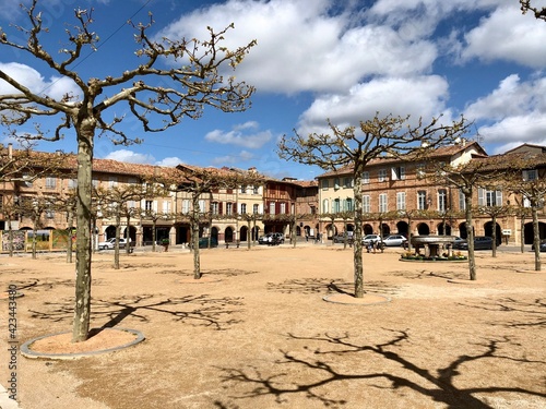 Fotografie, Obraz town square of lisle sur tarn in France