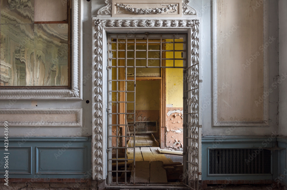 The abandoned old palace in Pilica in Poland