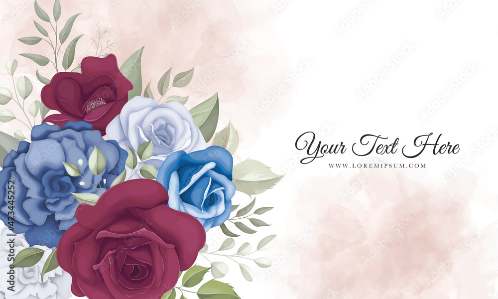 Beautiful hand drawn flower background Beautiful hand drawn flower background