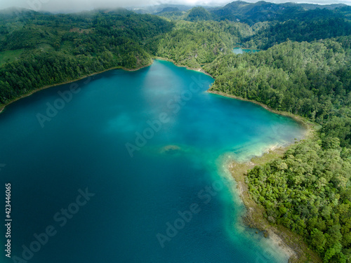 aerial view Montebello lagoon chiapas mexico