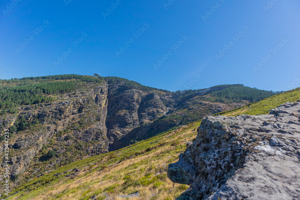 Geological formation near the waterfall of Fisgas de Ermelo Geological formation near the waterfall of Fisgas de Ermelo