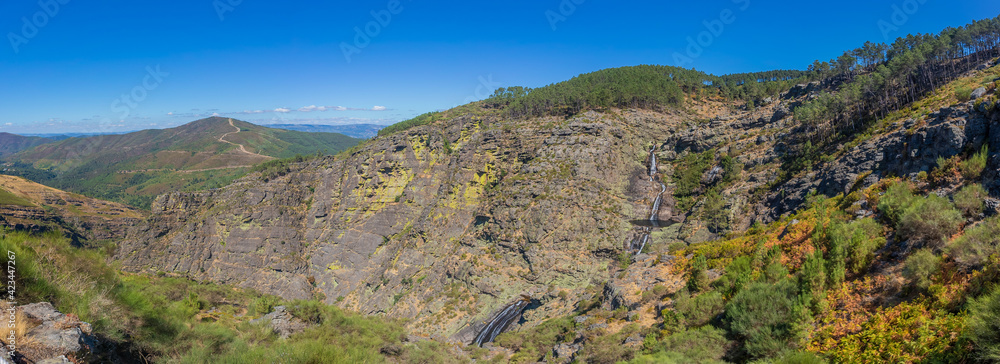 Geological formation near the waterfall of Fisgas de Ermelo
