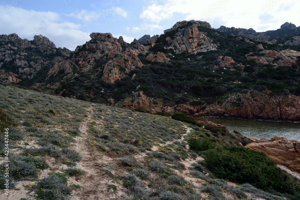 Naklejka premium Veduta di Porto Sa Gruzitta