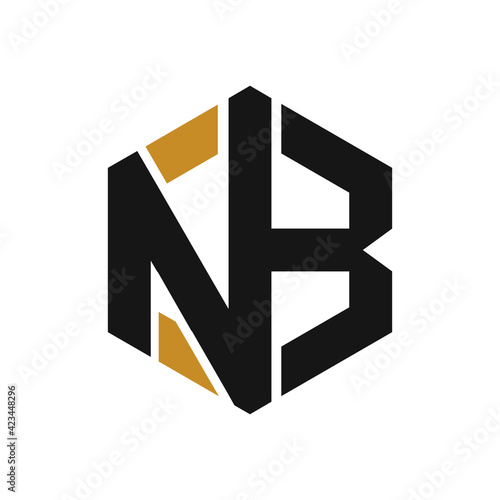 Initial bn letter logo vector template design. Creative abstract letter nb logo design. Linked letter nb logo design.