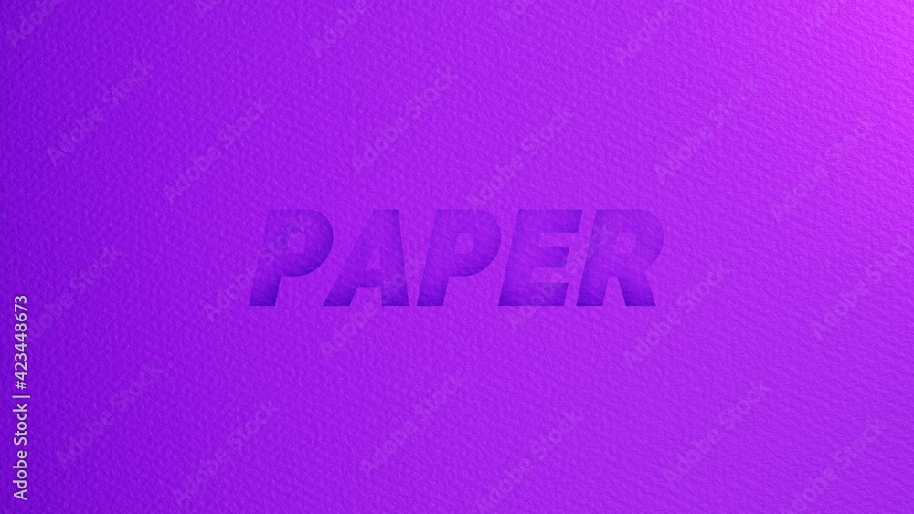 Paper lettering in paper cut. 3D illustration with copy space Paper lettering in paper cut. 3D illustration with copy space
