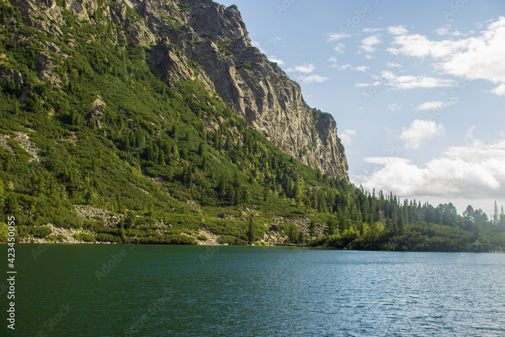 Beautiful mountain lake  in the High Tatras of Slovakia