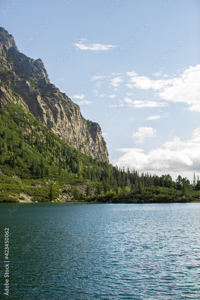 Beautiful mountain lake  in the High Tatras of Slovakia