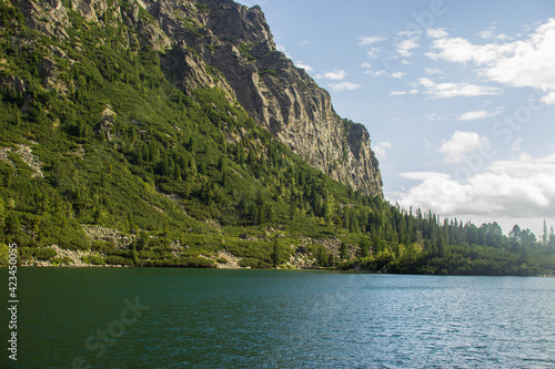 Beautiful mountain lake in the High Tatras of Slovakia