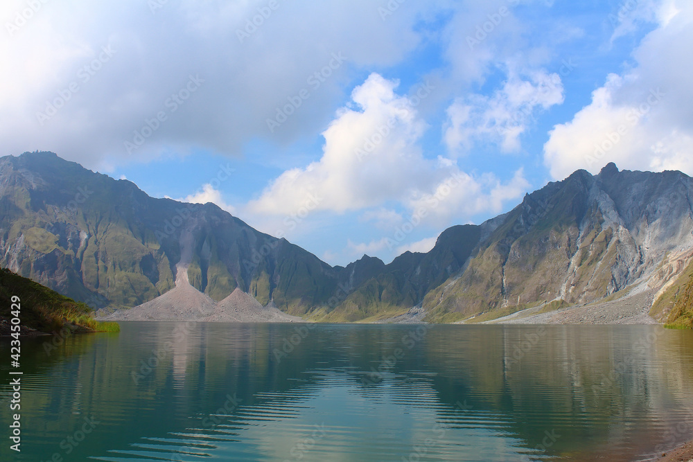 Pinatubo volcano crater lake. Luzon island, Philippines.