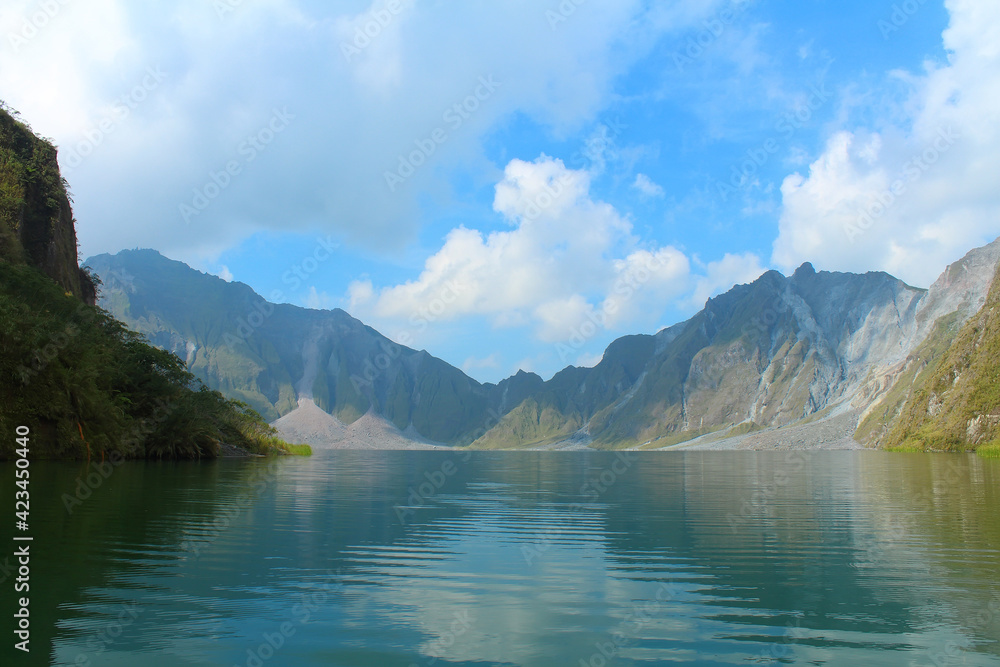Pinatubo volcano crater lake. Luzon island, Philippines.