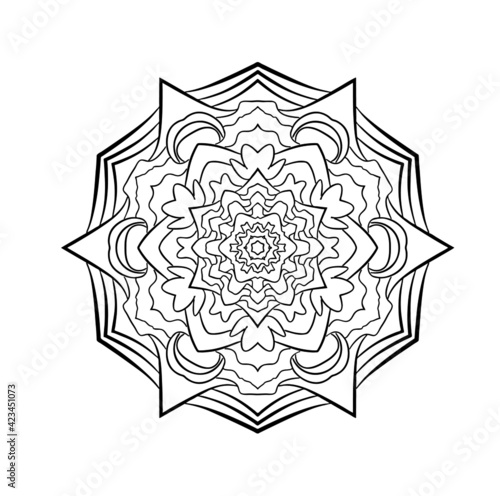 mandala vector coloring art modern design