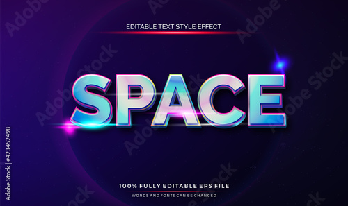 editable text style effect space theme bright color.
vector illustration template