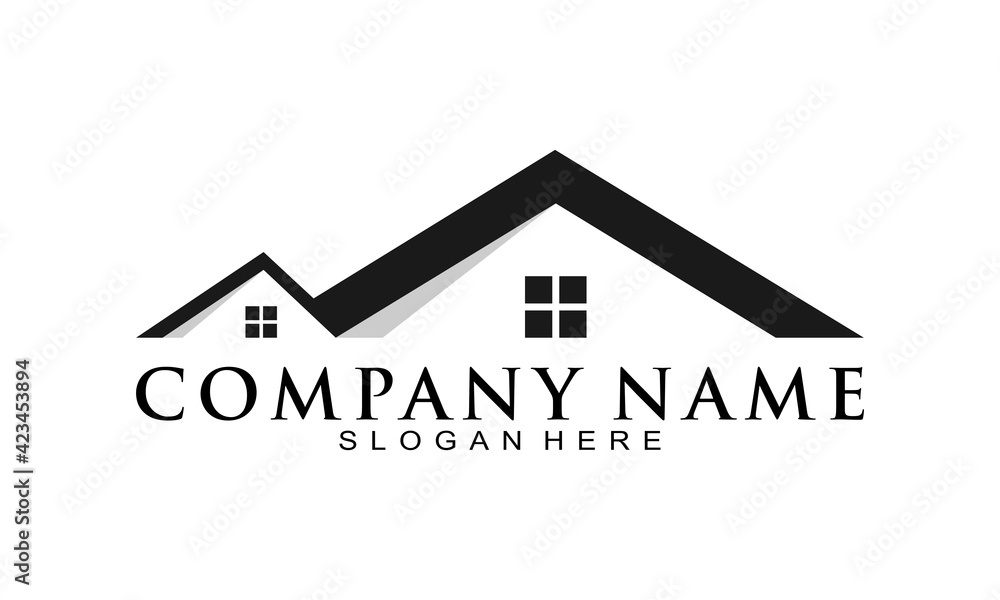 Elegant house vector logo Elegant house vector logo