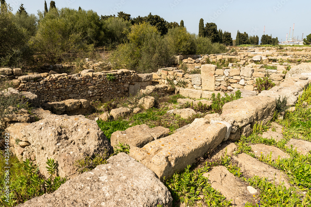 Panoramic Views of The Archaeological Area of Megara Iblea in Province of Syracuse, Sicily, Italy.