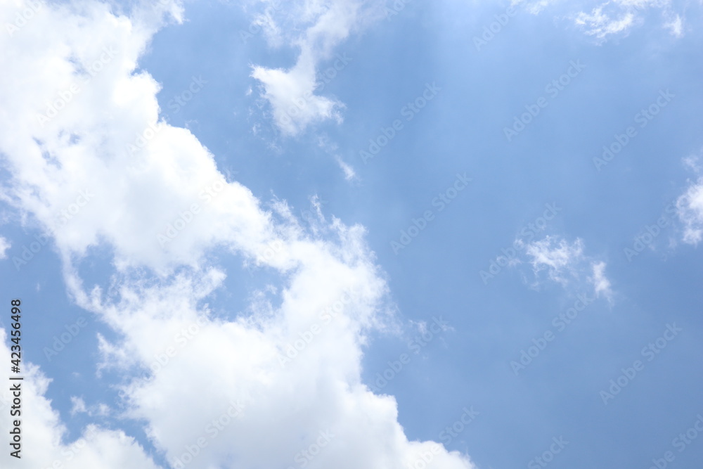 Obraz premium clear blue sky with white clouds