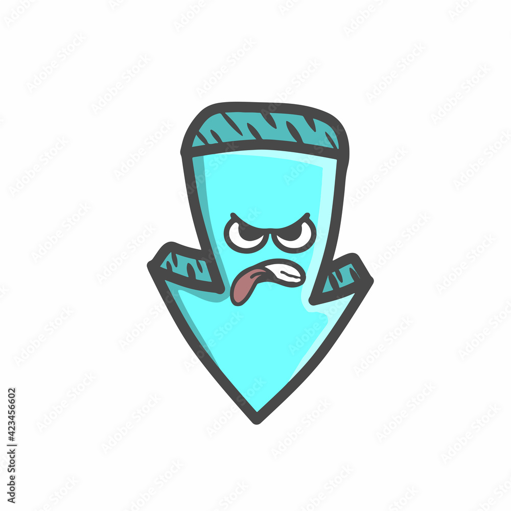 Cute Arrow Character Mascot Flat Cartoon Emoticon Vector Design Illustration Cute Arrow Character Mascot Flat Cartoon Emoticon Vector Design Illustration