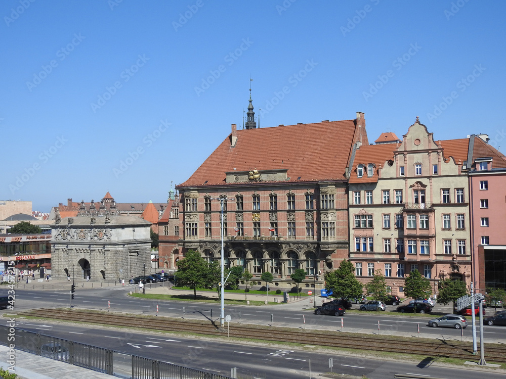 View of the old part of the city of Gdansk