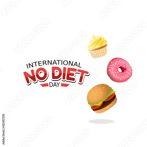 vector graphic of international no diet day good for international no diet day celebration. flat design. flyer design.flat illustration.
