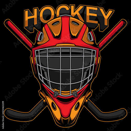 hockey mask and stick