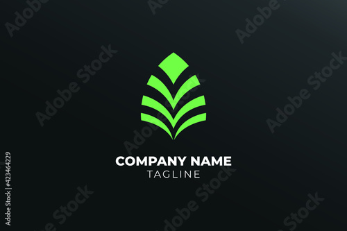 Green Leaf Logo Template