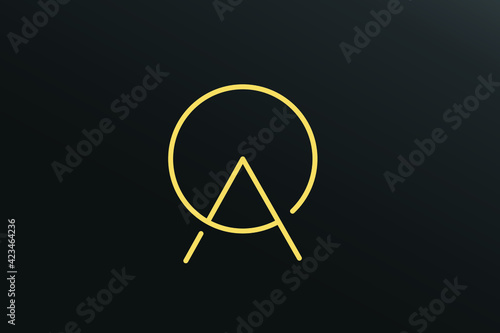 Minimalist A Yellow Logo Template