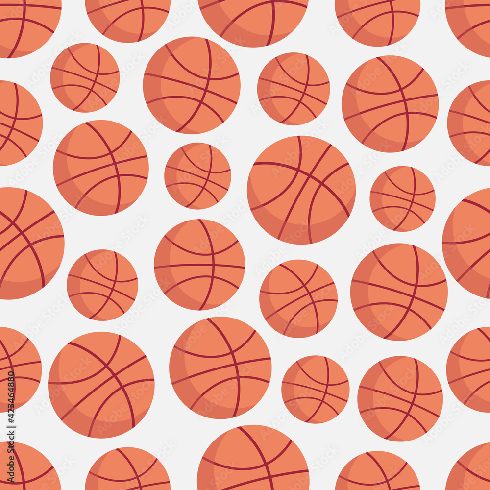 Basket seamless pattern on white background. It be perfect for fabric, digital paper, and more