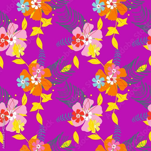 Seamless Pattern With Floral Motifs able to print for cloths  tablecloths  blanket  shirts  dresses  posters  papers.