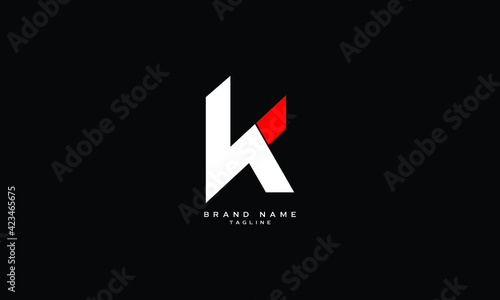 HK, KH, Abstract initial monogram letter alphabet logo design photo